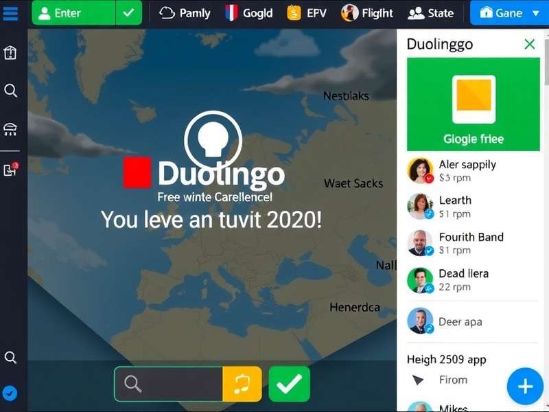 Duolingo game interface showing XP points and leaderboard