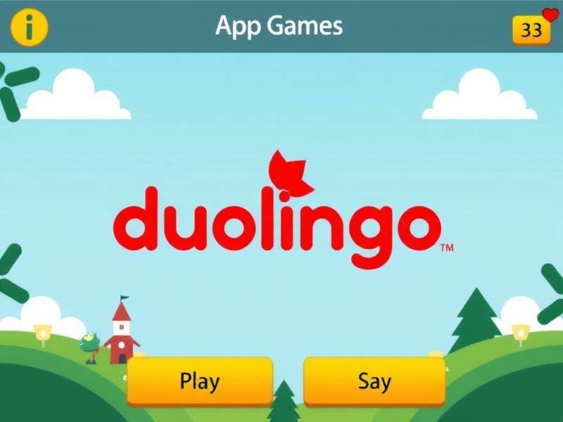 Person playing Duolingo on a smartphone, showing vibrant language lessons