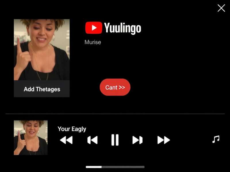 Screenshot of a Duolingo video ad within the YouTube Music interface