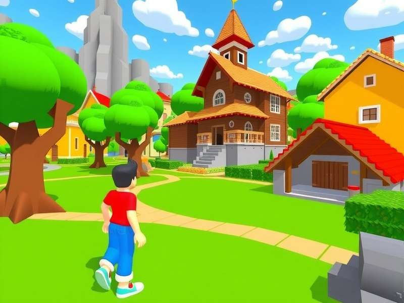 Screenshot of Duolingo Game Hub on Roblox showing avatar in a language learning obstacle course