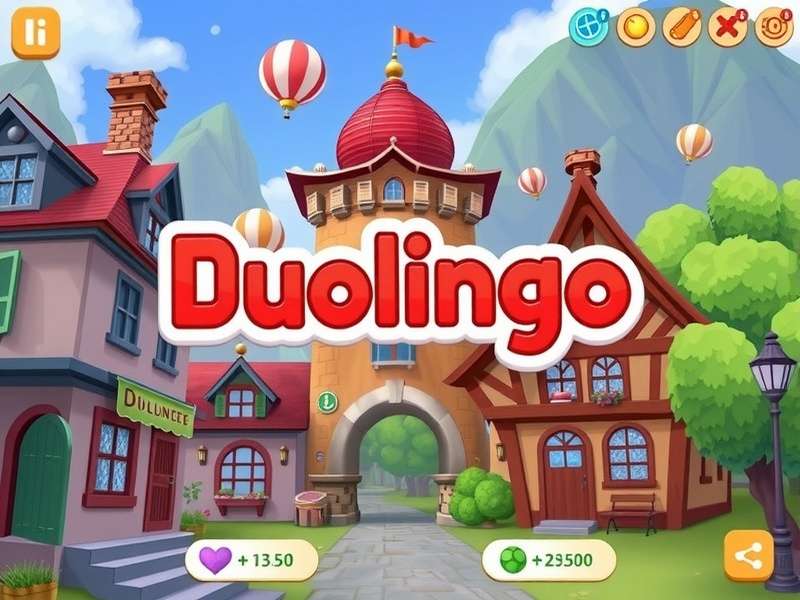 Duolingo gameplay on PC screen showing language lessons