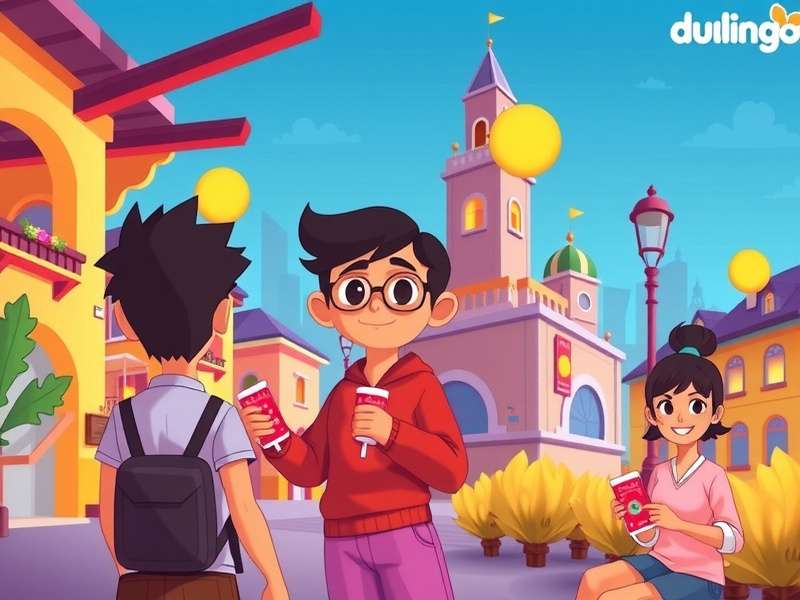 Collage of various Duolingo game advertisements as seen on Facebook