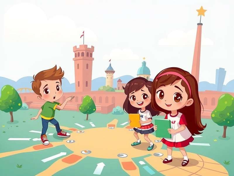 Happy child playing Duolingo Kids on a tablet