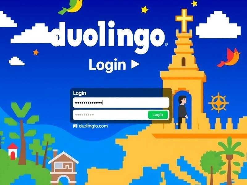 Duolingo login screen on multiple devices