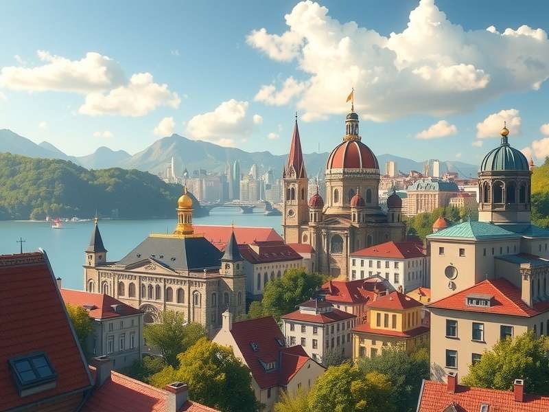 Person using Duolingo app on a smartphone with language flags in the background