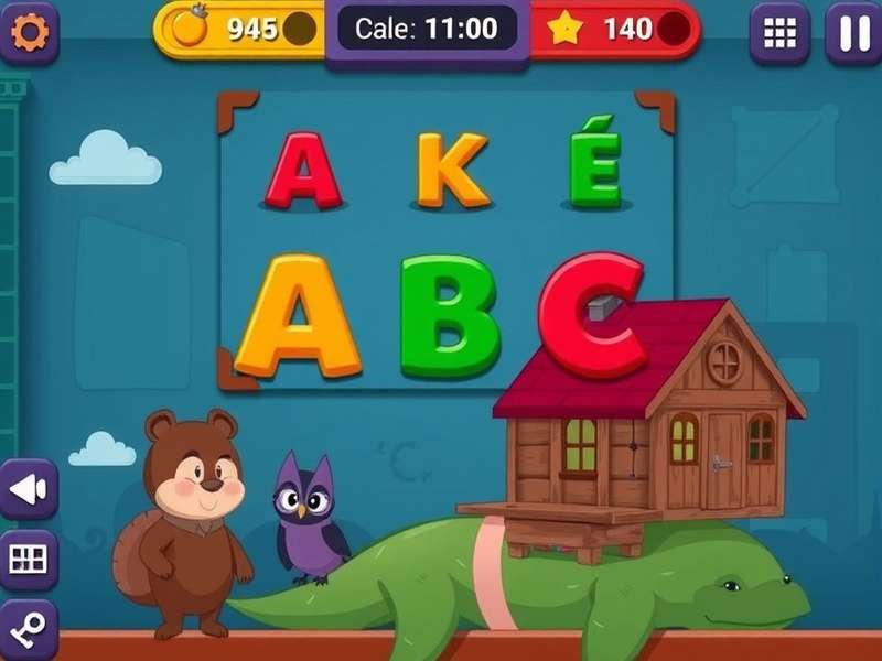 Child playing Duolingo ABC app on a tablet, showing a colorful letter-tracing game.