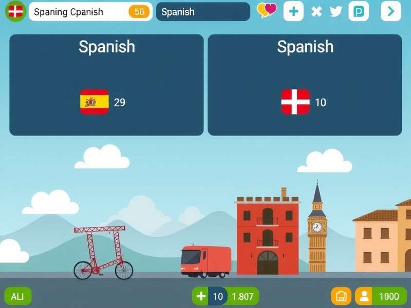 Detailed view of Duolingo Spanish lesson interface showing exercises and progress