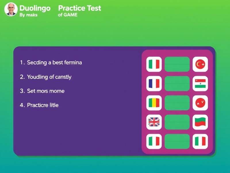 A person taking an online language test on a laptop