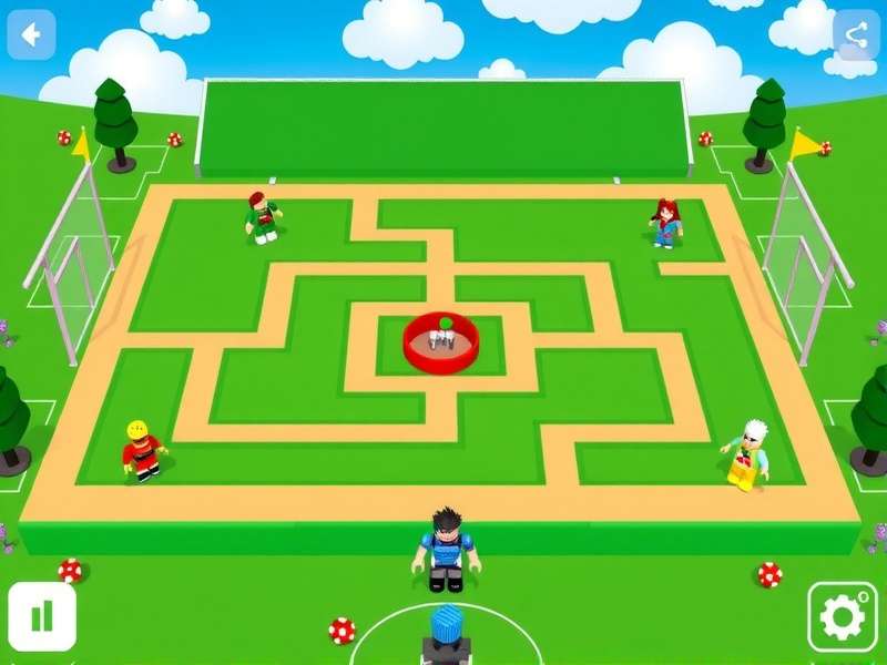 Duolingo owl character exploring a vibrant digital maze within Roblox