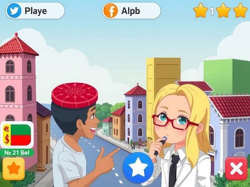 Interactive map of Duolingo Game Hub showing learning paths and features