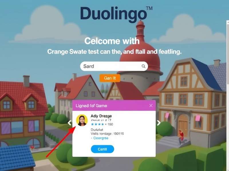 Person learning a language on Duolingo Web on a laptop