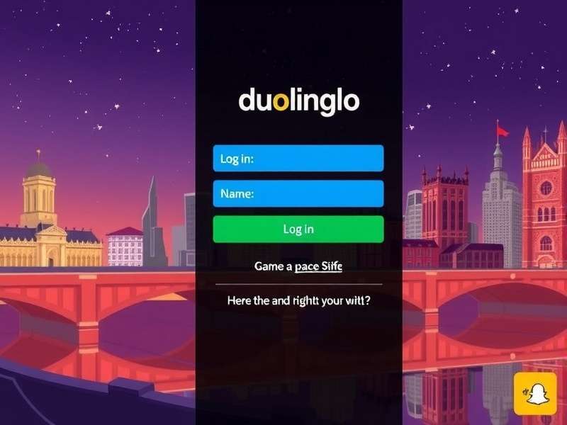 Duolingo login interface on multiple devices
