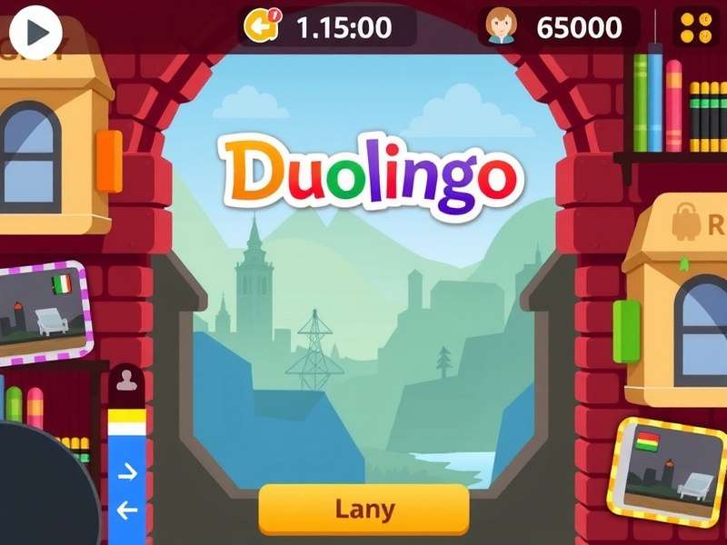 Person playing Duolingo on a laptop and mobile phone, showcasing the game interface