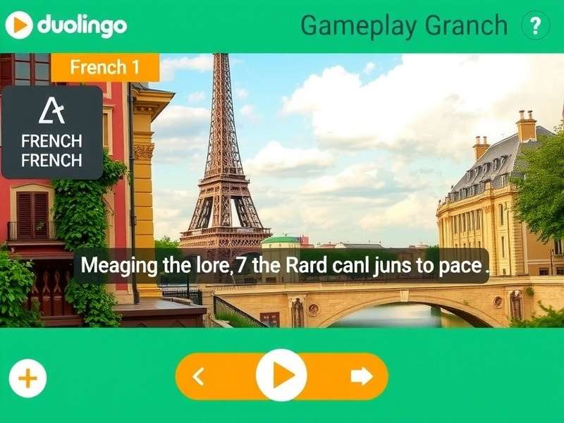 Duolingo French Level 1 gameplay interface showing a lesson on greetings