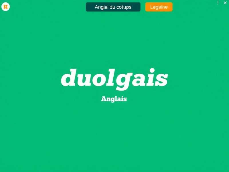 Duolingo Anglais learning dashboard with vibrant UI and language paths