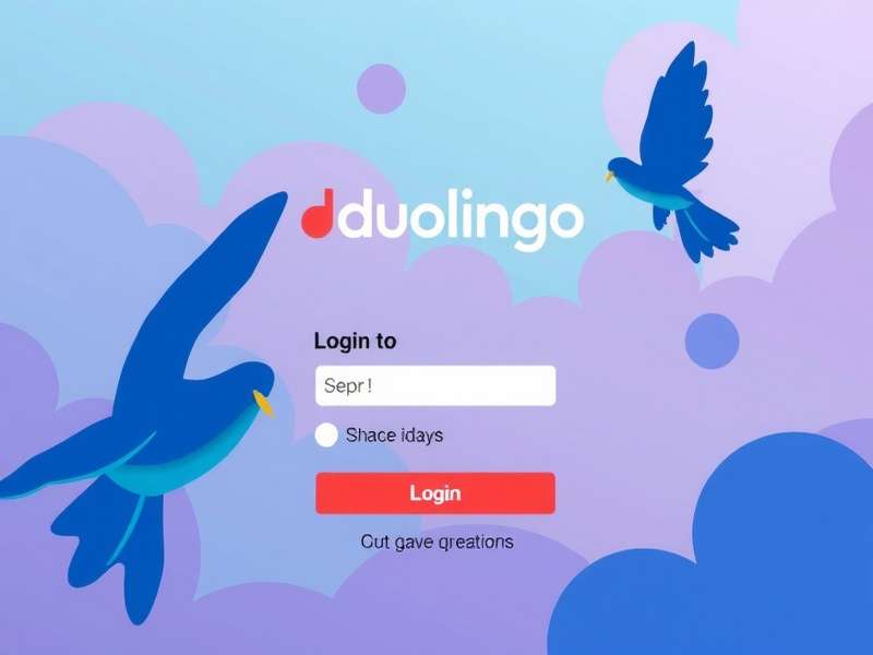 Duolingo Login Uk – friendly owl with UK flag background