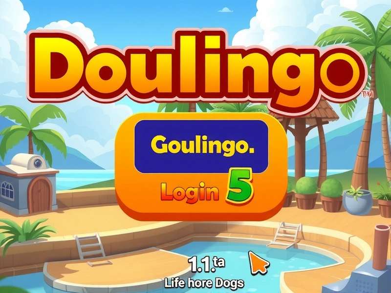 Doulingo Com Login dashboard showing user profile, game stats, and language progress overview