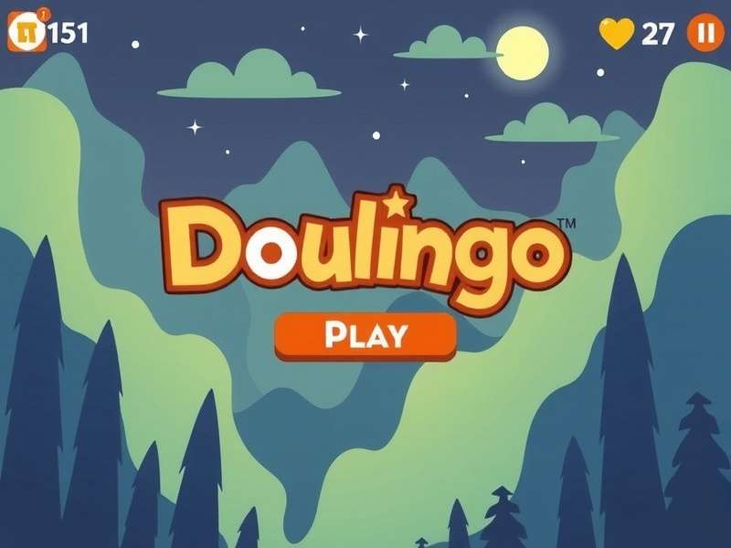 Duolingo game hero banner featuring the owl mascot and language learning concept