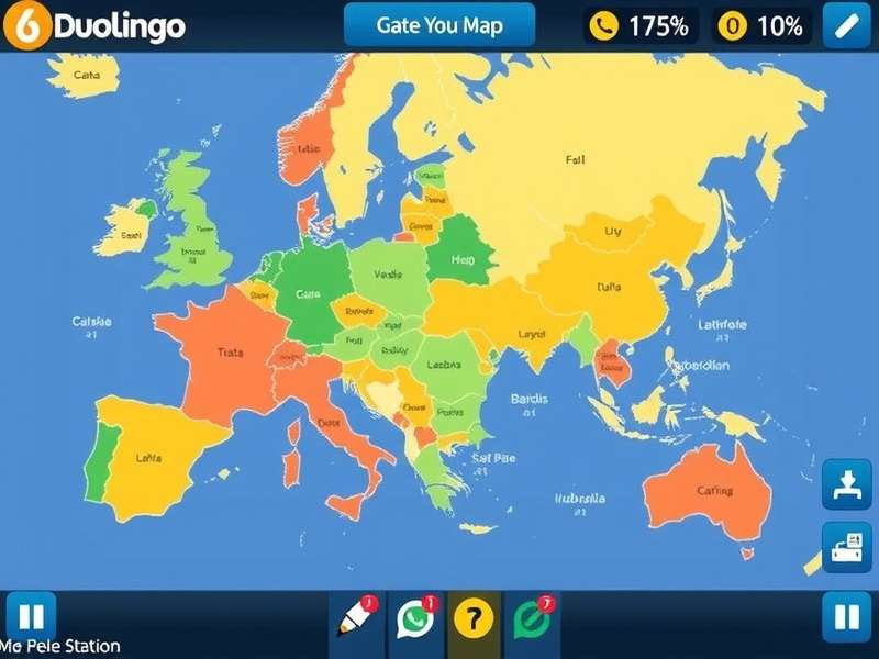 Duolingo Game Hub Arcade Map interactive overview showing language learning arcade zones and challenge nodes