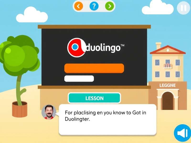 Duolingo Gameplay Download Lesson – mobile app interface showing lesson progress and interactive exercises